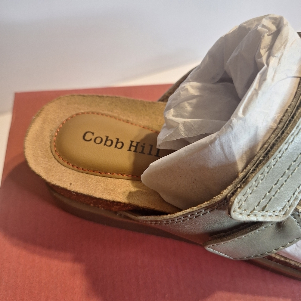 New Cobb Hill May Green Vert Leather Women's Sandals. Size 6.5 W - Picture 3 of 7